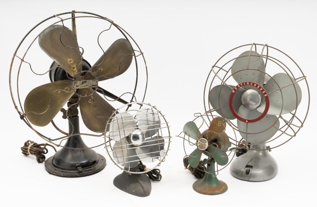 4 Vintage Desk Fans Incl Westinghouse (1 of 17)