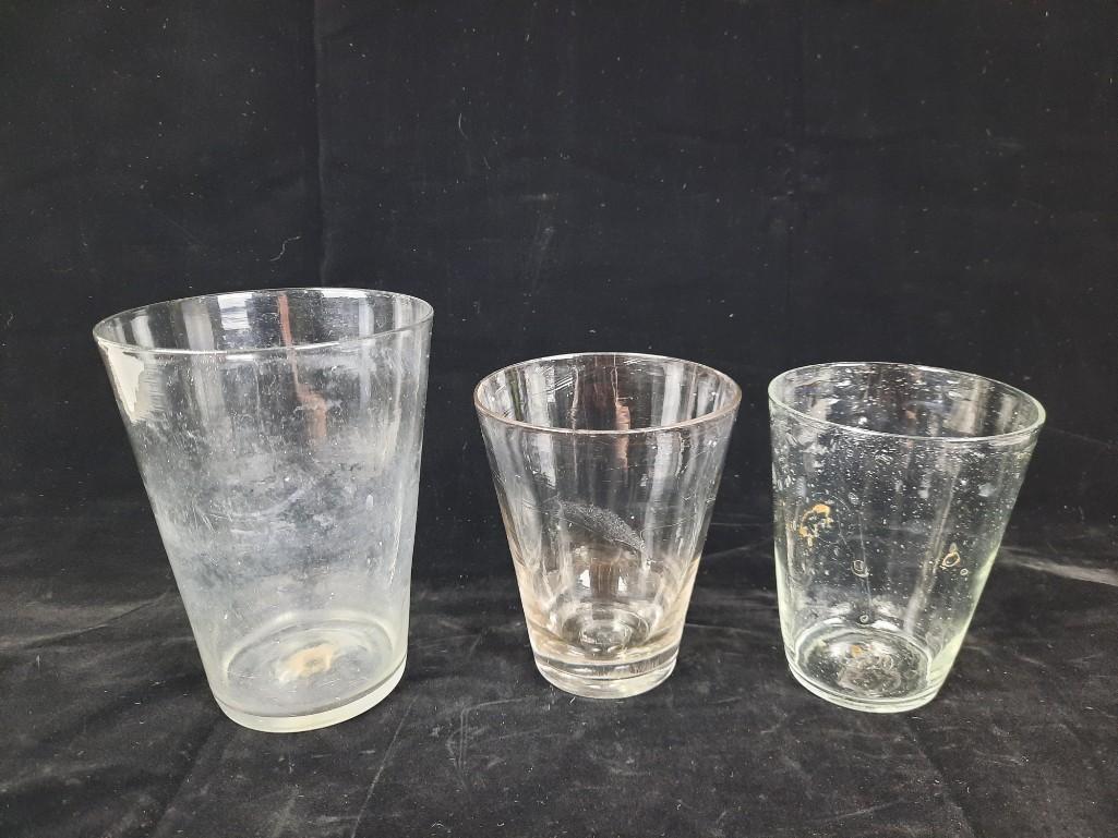 3 18th/19th c Flip Glasses (1 of 4)