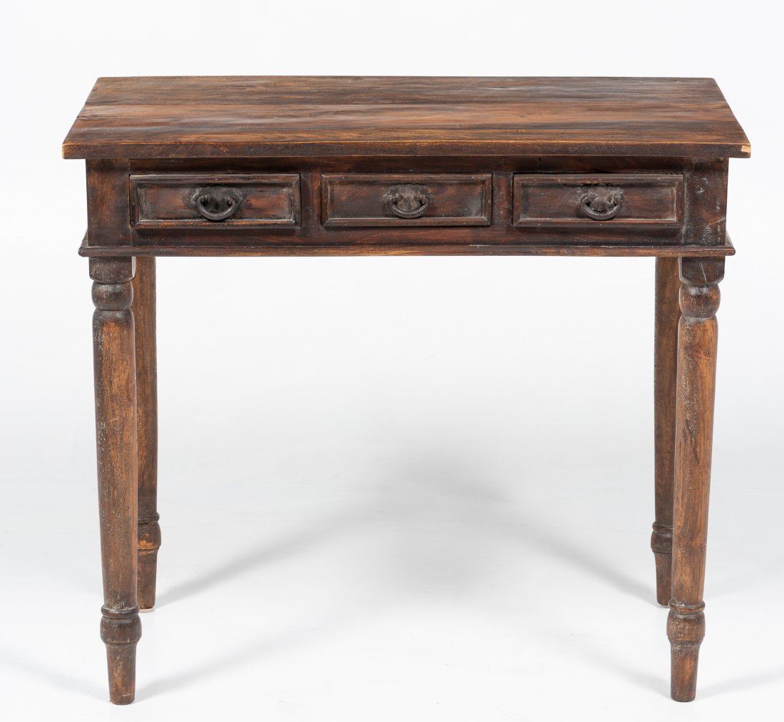 Three Drawer Table With Iron Pulls (1 of 6)