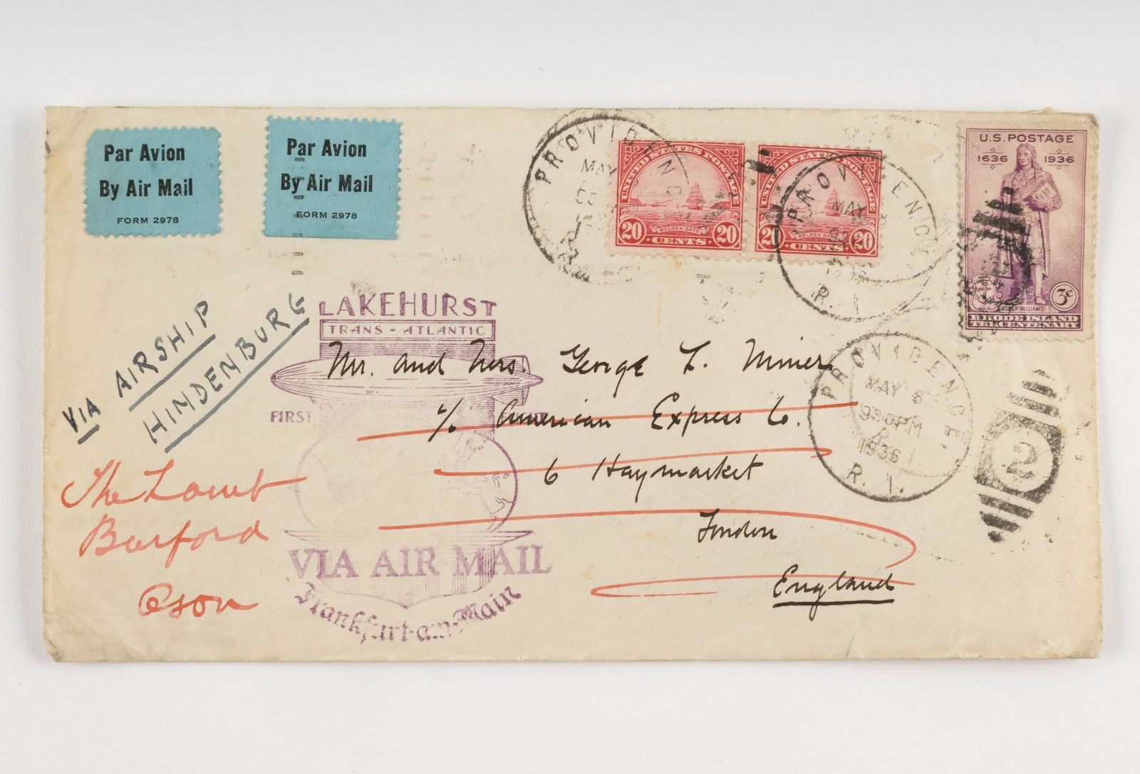 Hindenburg First Flight Cover (1 of 3)