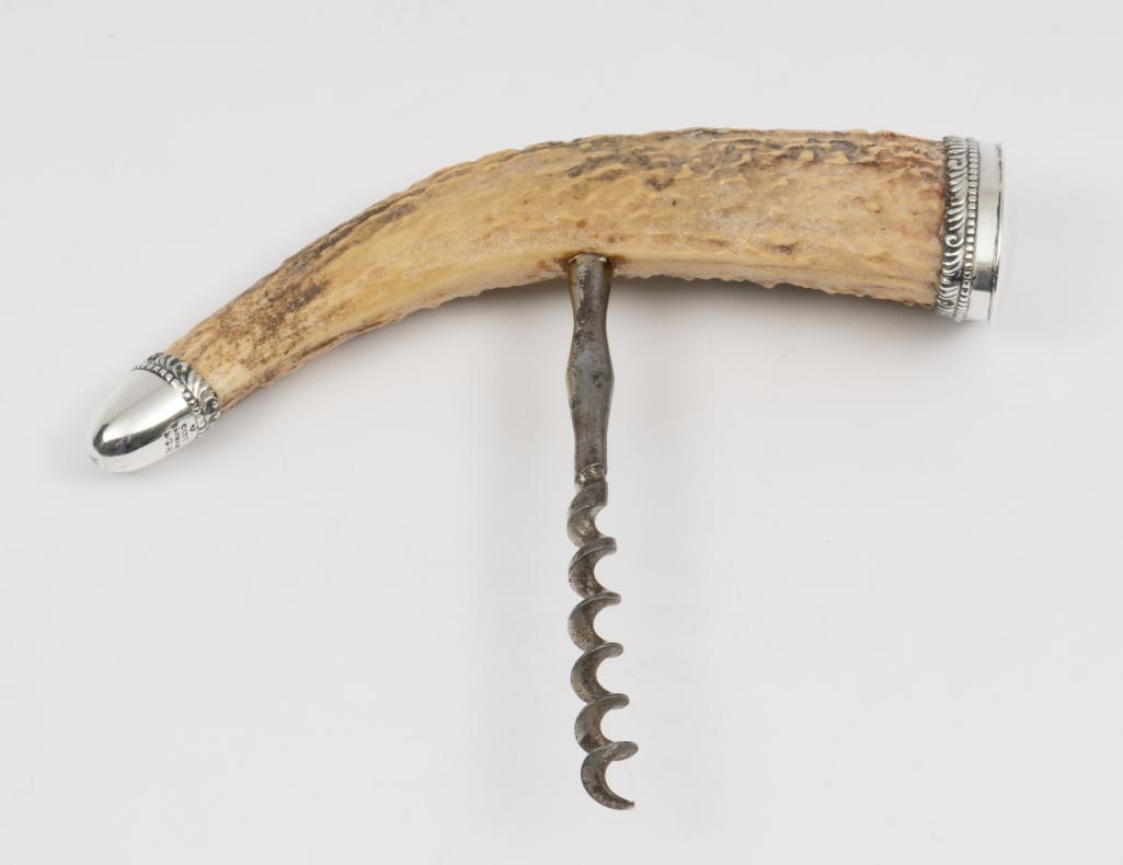 Sterling Mounted Antler Cork Screw (1 of 3)