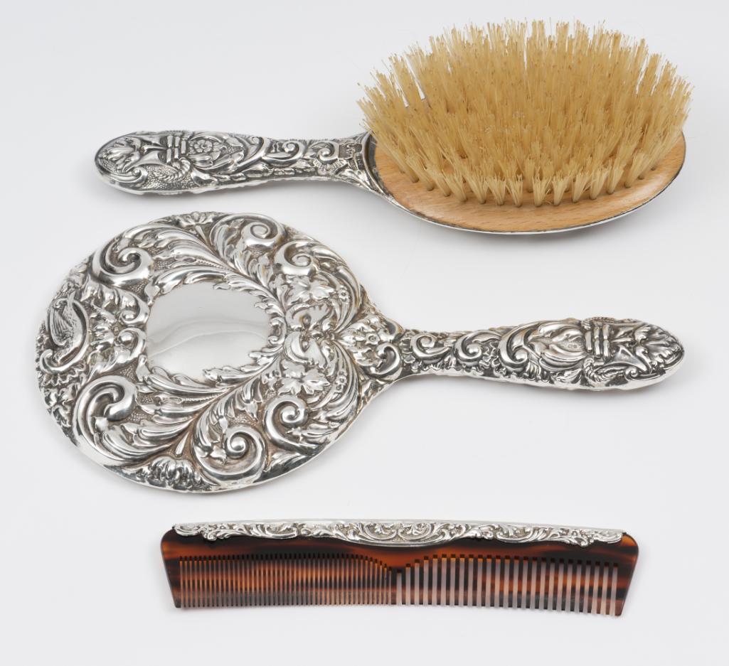 3 Pc Broadway & Company Sterling Dresser Set (1 of 12)