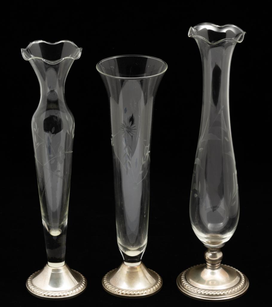 3 Weighted Sterling Bud Vases (1 of 7)
