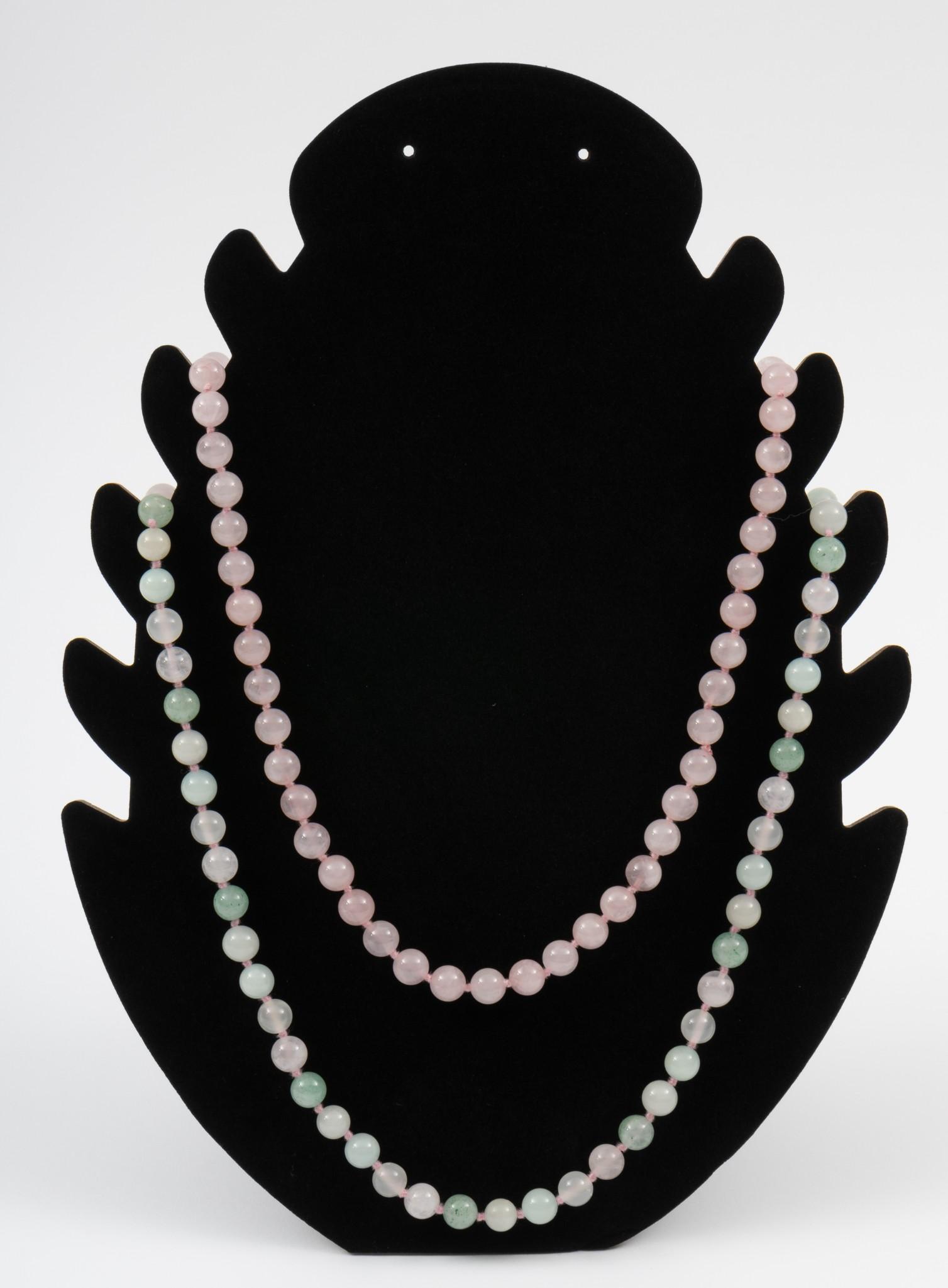 2 Necklaces Incl Pink & Green Jade (1 of 3)