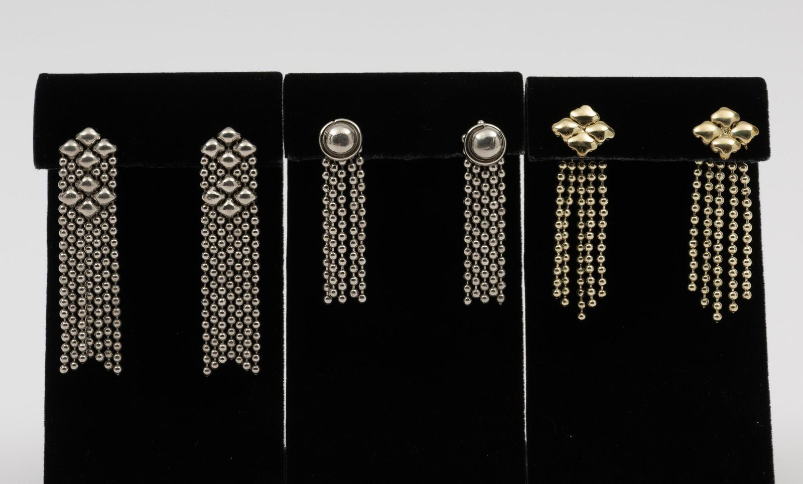 3 Pairs  Sergio Guitterez Liquid Metal Earrings (1 of 7)