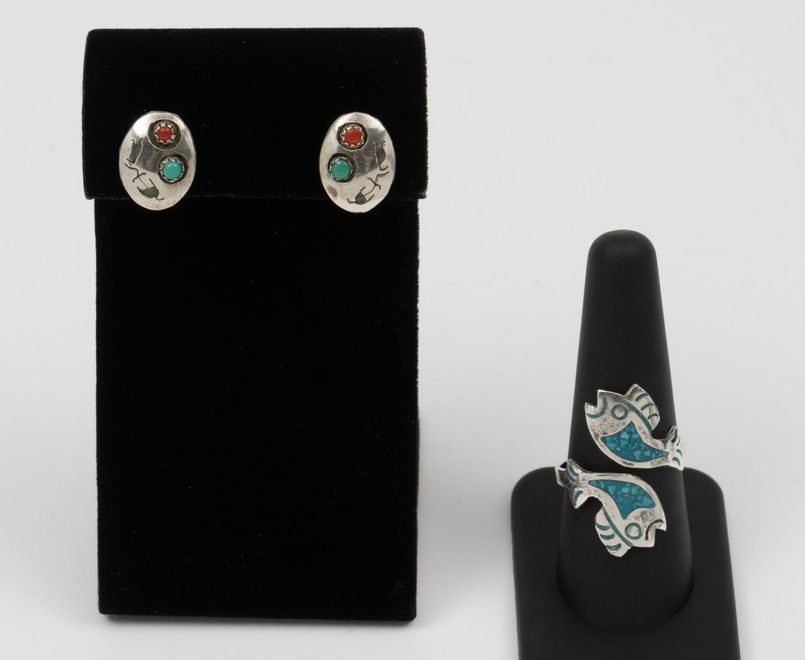 Mexican Silver Ring & Earrings (1 of 6)