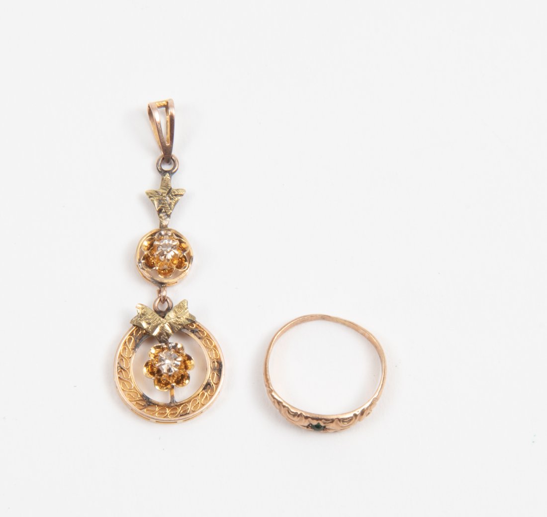 14K Victorian Lavaliere & Child's Ring (1 of 4)