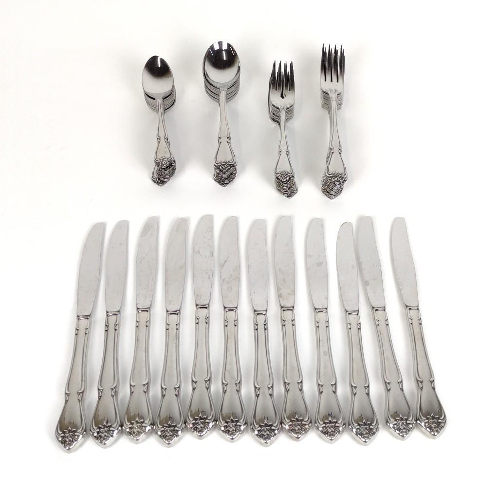 60 Pcs Rogers Bros Stainless Steel Flatware (1 of 4)