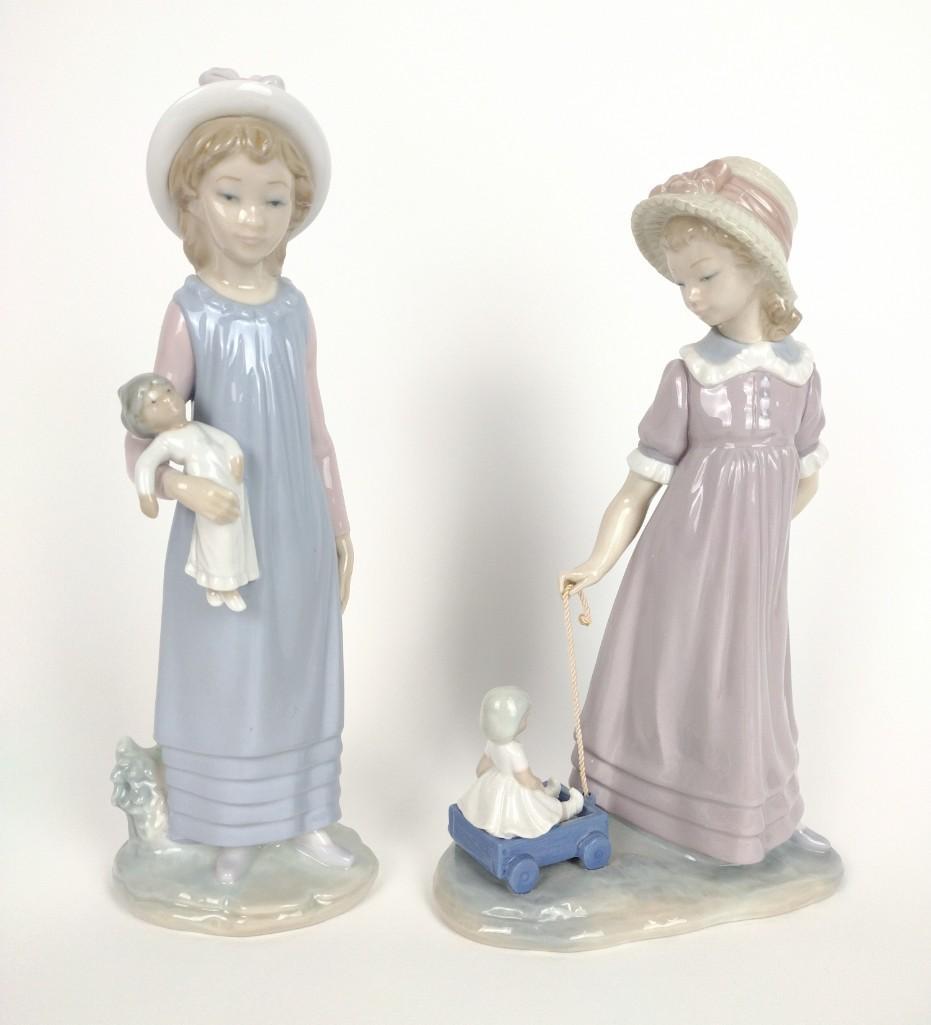2 Lladro Figures incl Doll Wagon (1 of 4)
