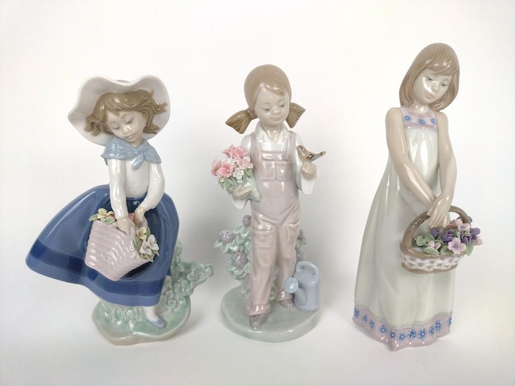 3 Lladro Figurines incl Pretty Pickings (1 of 3)