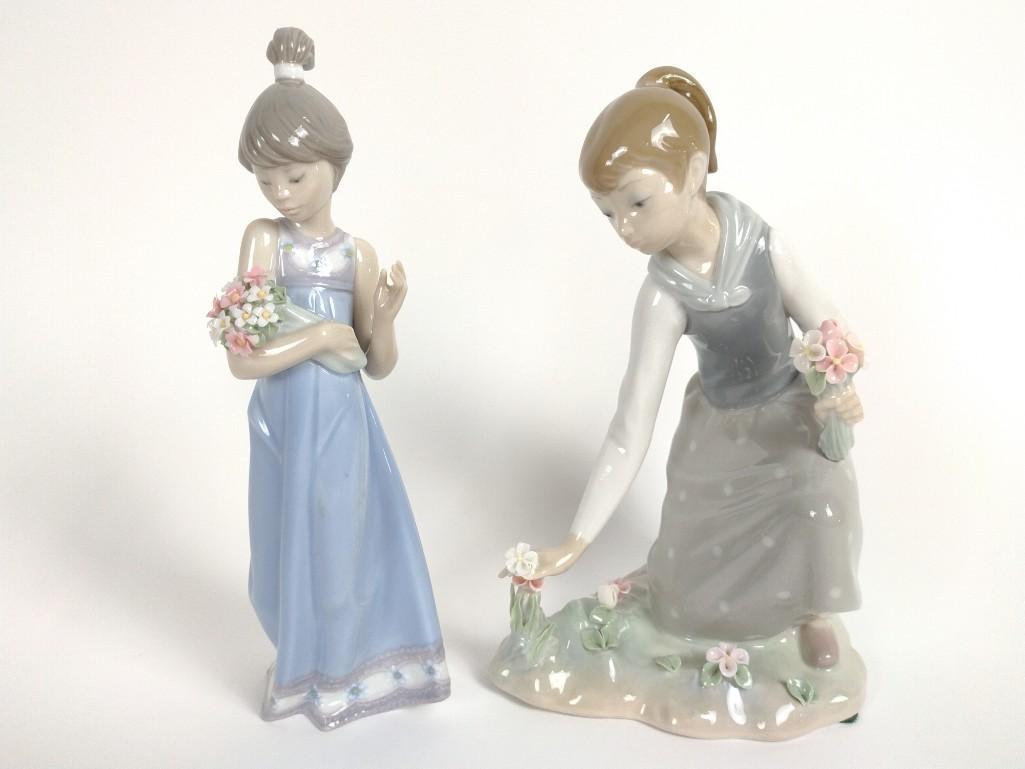 2 Lladro Figurines incl Picking Flowers (1 of 5)