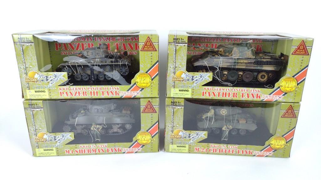 4 Diecast WWII Tanks (1 of 2)