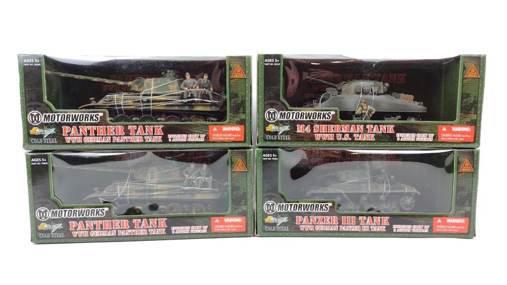 4 Diecast WWII Tanks (1 of 2)