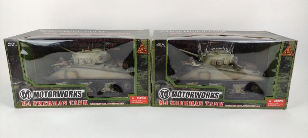 2 Diecast Model M4 Sherman Tanks (1 of 2)