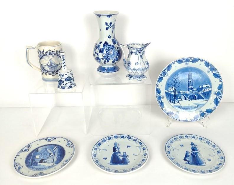 8 Pcs Blue & White Incl Delft (1 of 18)