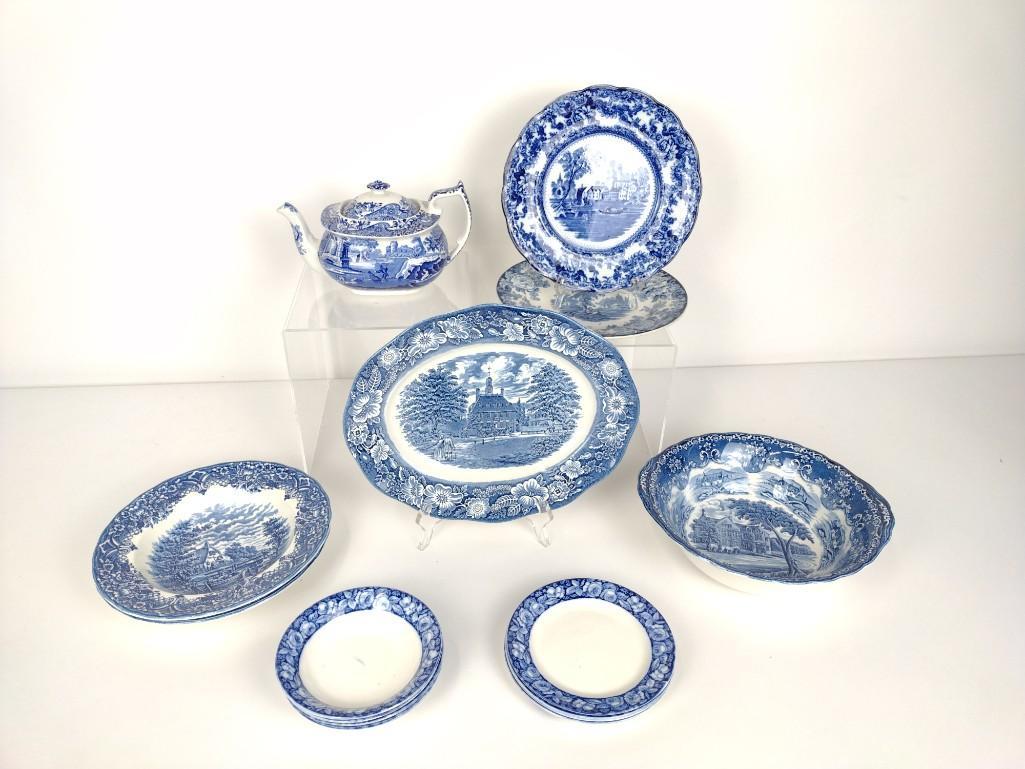 15 Blue & White Ceramics Incl Gindley (1 of 17)