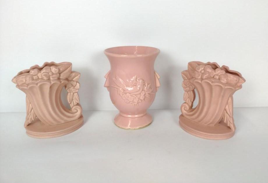 3 Pcs Pink Haeger & McCoy Ceramics (1 of 6)