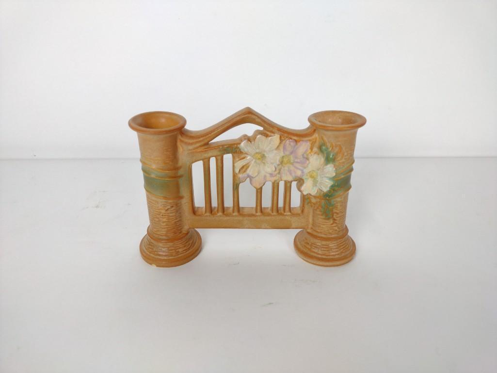 Roseville Cosmos Double Bud Vase (1 of 4)