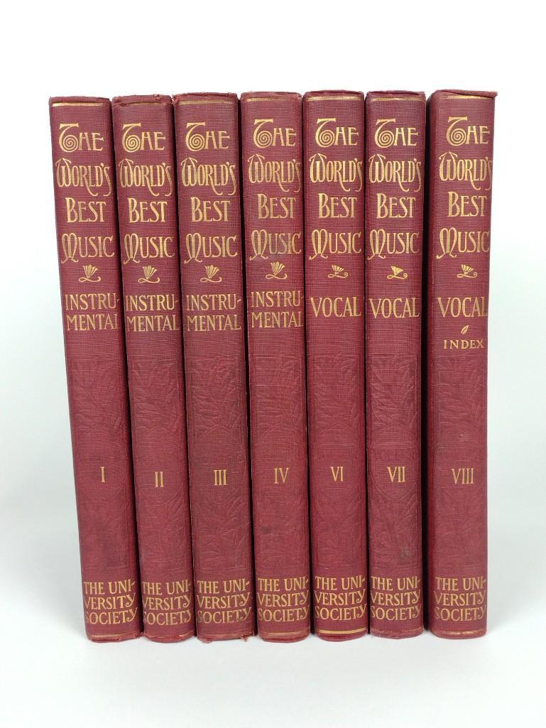 7 Vols. The World's Best Music: Copyright 1909 by The University Society. DM IMPORTANT: Before bidding, please read the terms and conditions. When you registered for the auction you agreed to these terms and will be required to comp
