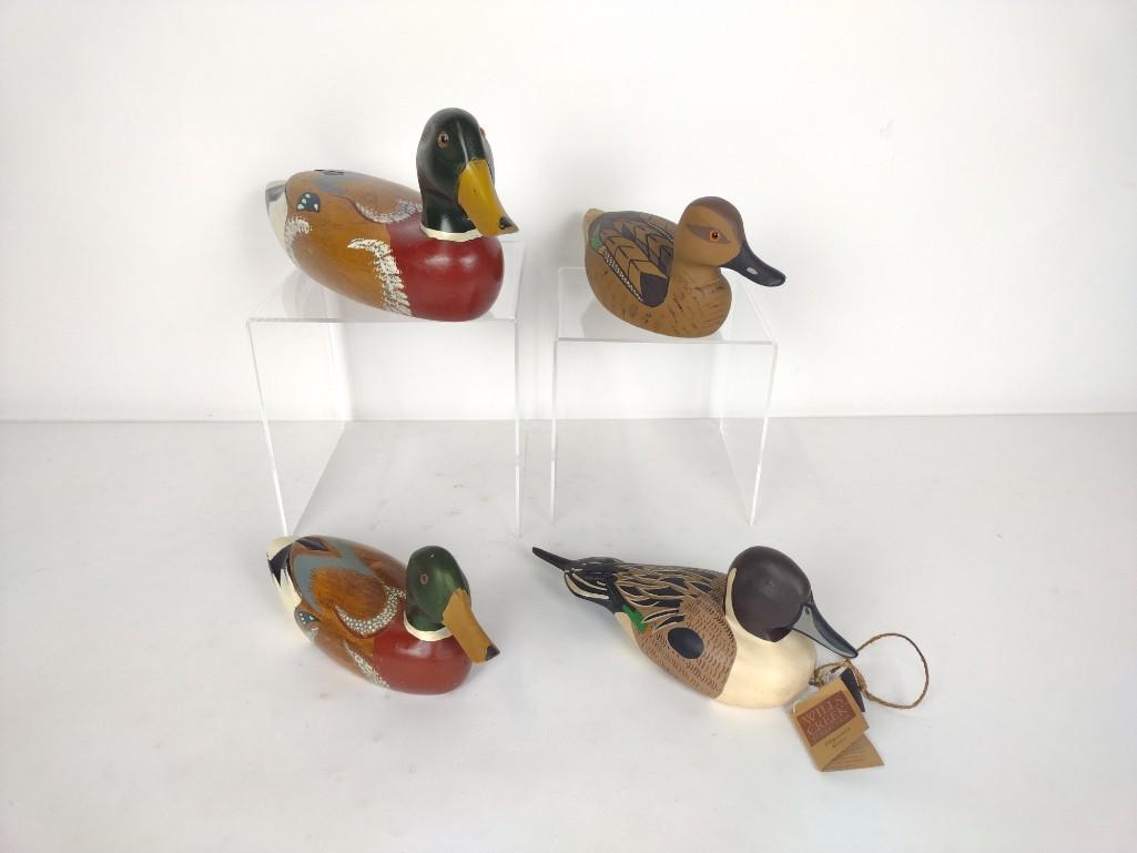 4 Paint Decorated Duck Decoys (1 of 9)