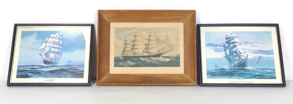 3 Tall Ship Prints Incl Cutty Sark (1 of 6)
