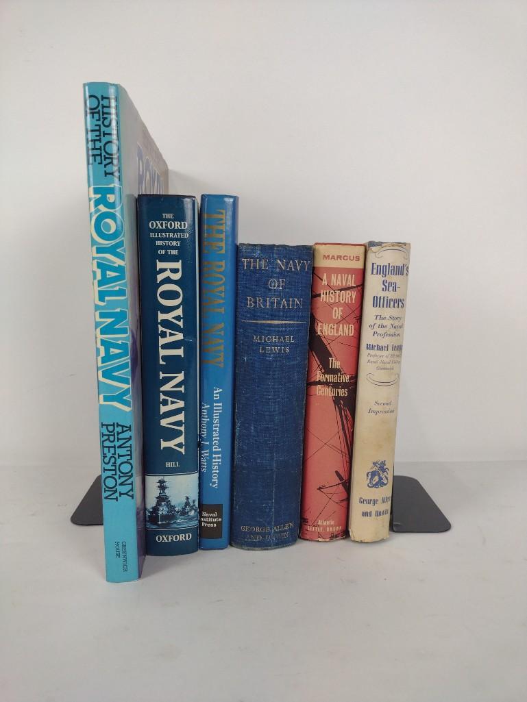 6 British Naval History Books (1 of 12)