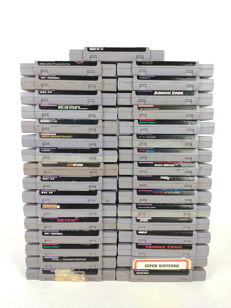 33 Super Nintendo Games incl Pit Fall (1 of 7)