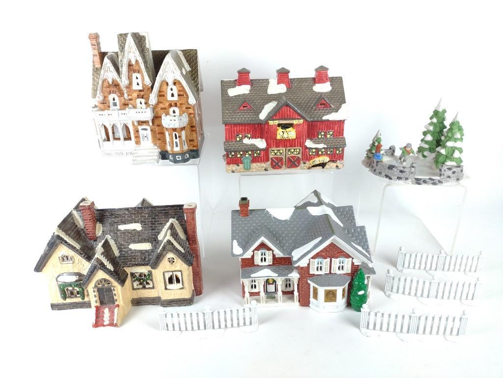 9 Pcs Dept 56 Holiday Houses and Accessories (1 of 4)