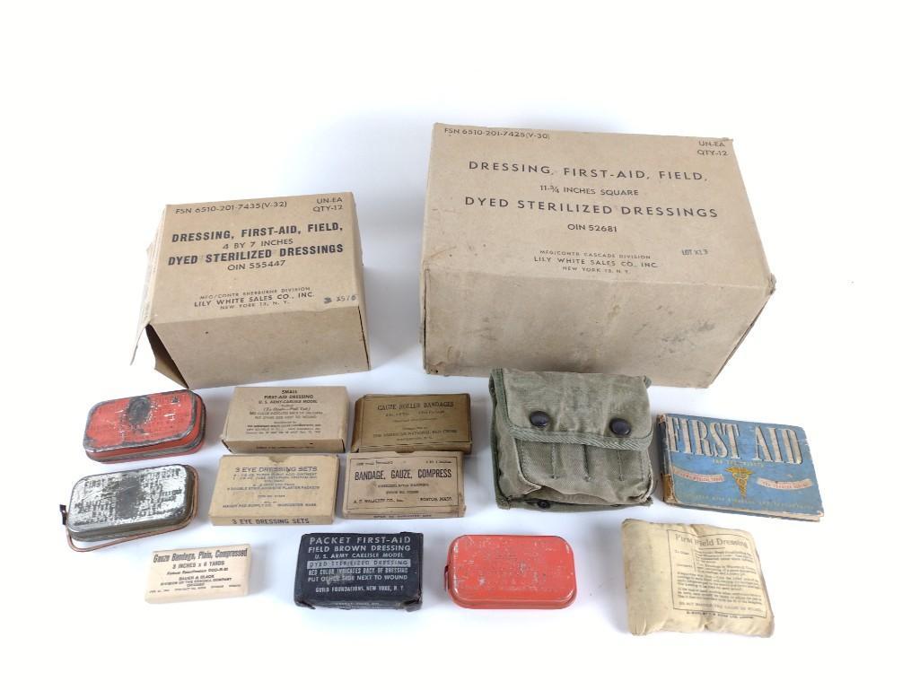 14 Pcs WWII Military Issue First Aid Supplies (1 of 6)