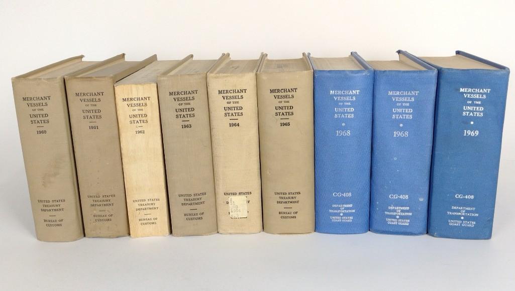 9 Vols. 1960's Merchant Vessels of the United States (1 of 10)