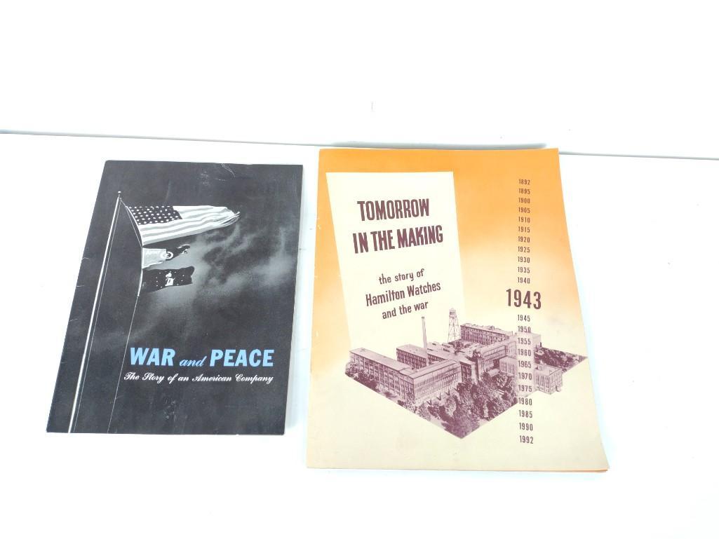 Hamilton Watch & CH Masland War Histories: Includes War and Peace; The Story of an American Company and Tomorrow in the Making; The Story of Hamilton Watches and the War. RM IMPORTANT: Before bidding, please read the terms and conditions. When