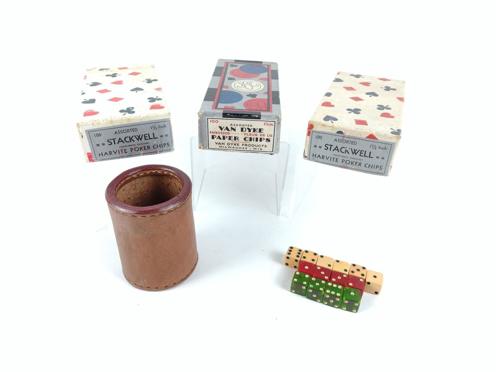 Vintage Poker Chips & Dice (1 of 4)