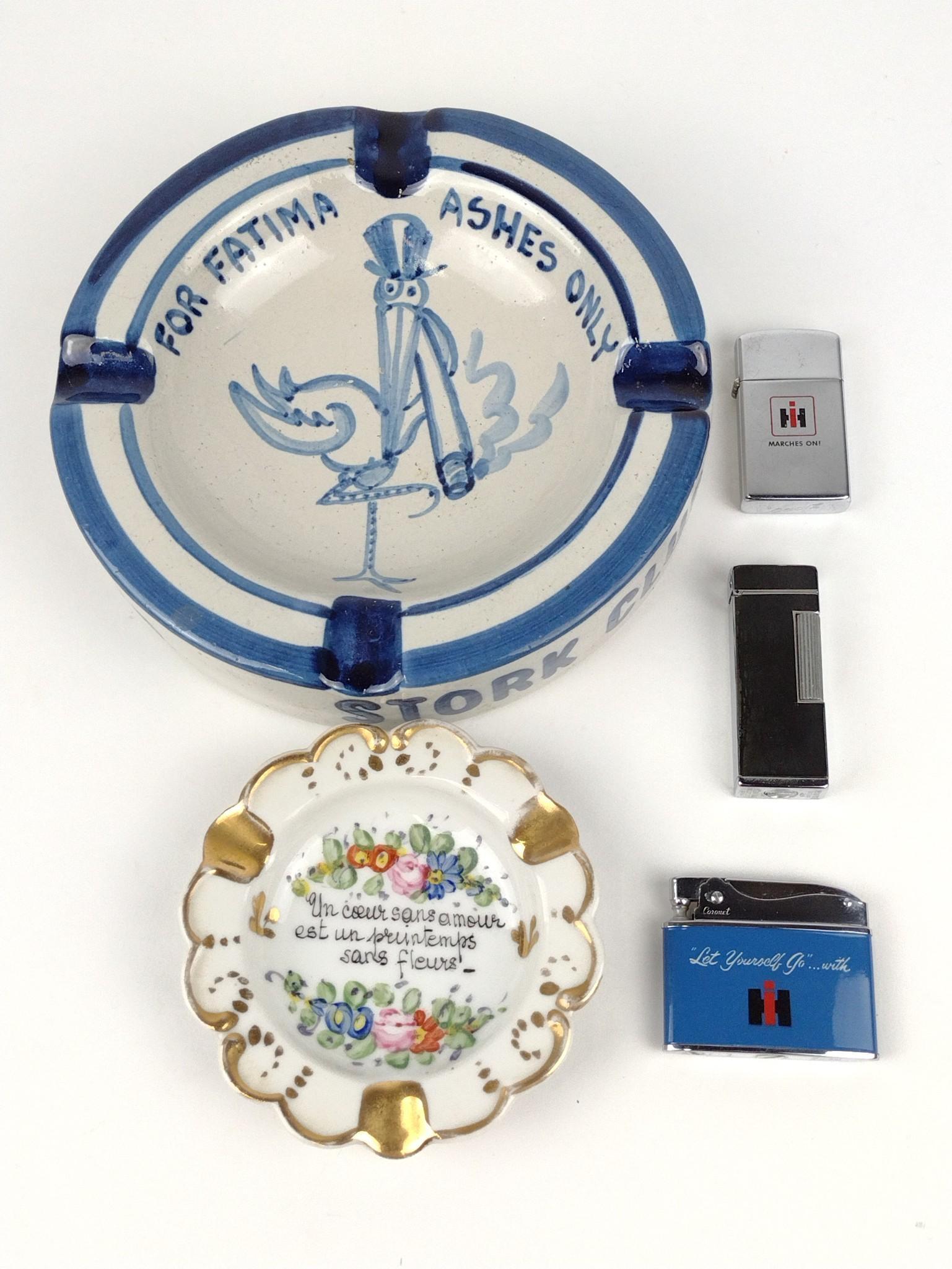 3 Lighters & 2 Ashtrays (1 of 4)