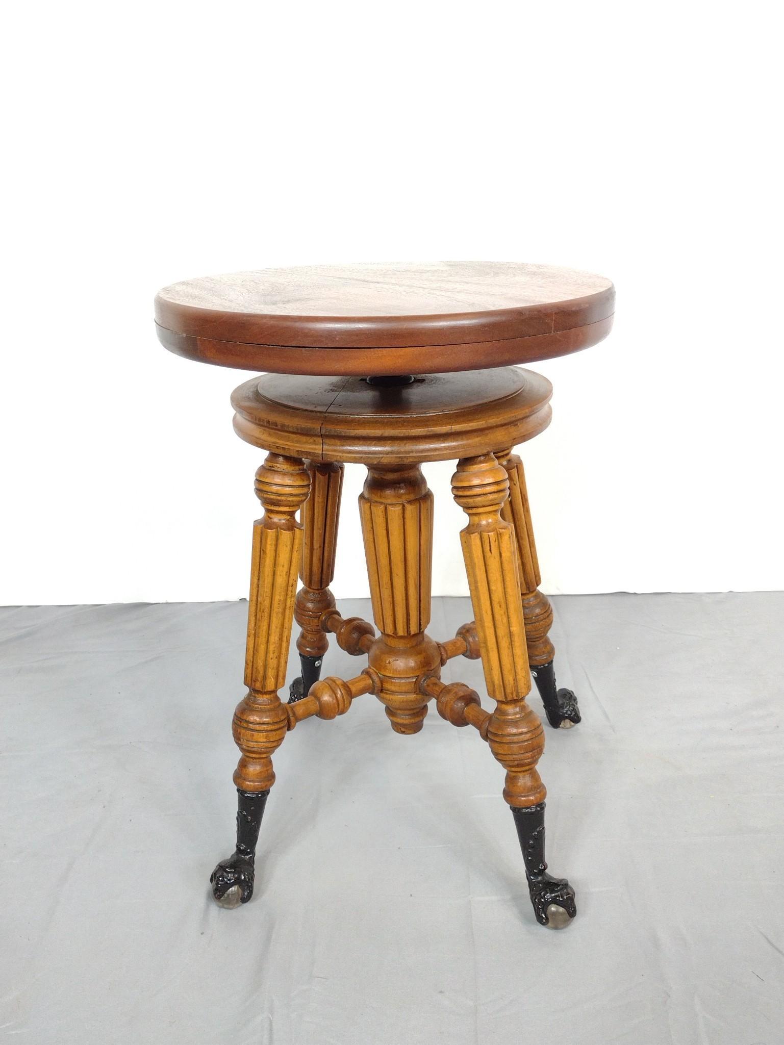 Ball & Claw Foot Piano Stool (1 of 4)