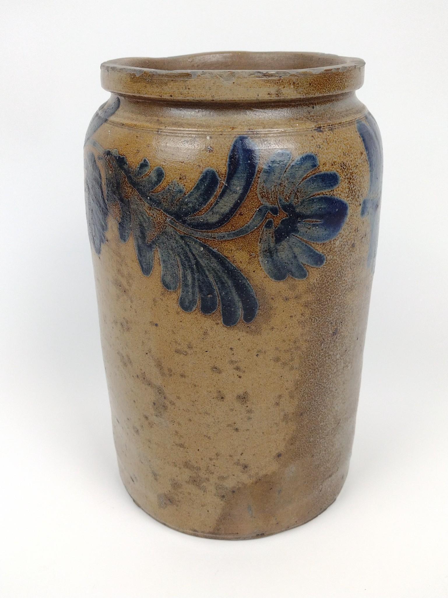 Cobalt Decorated Stoneware Jar (1 of 9)