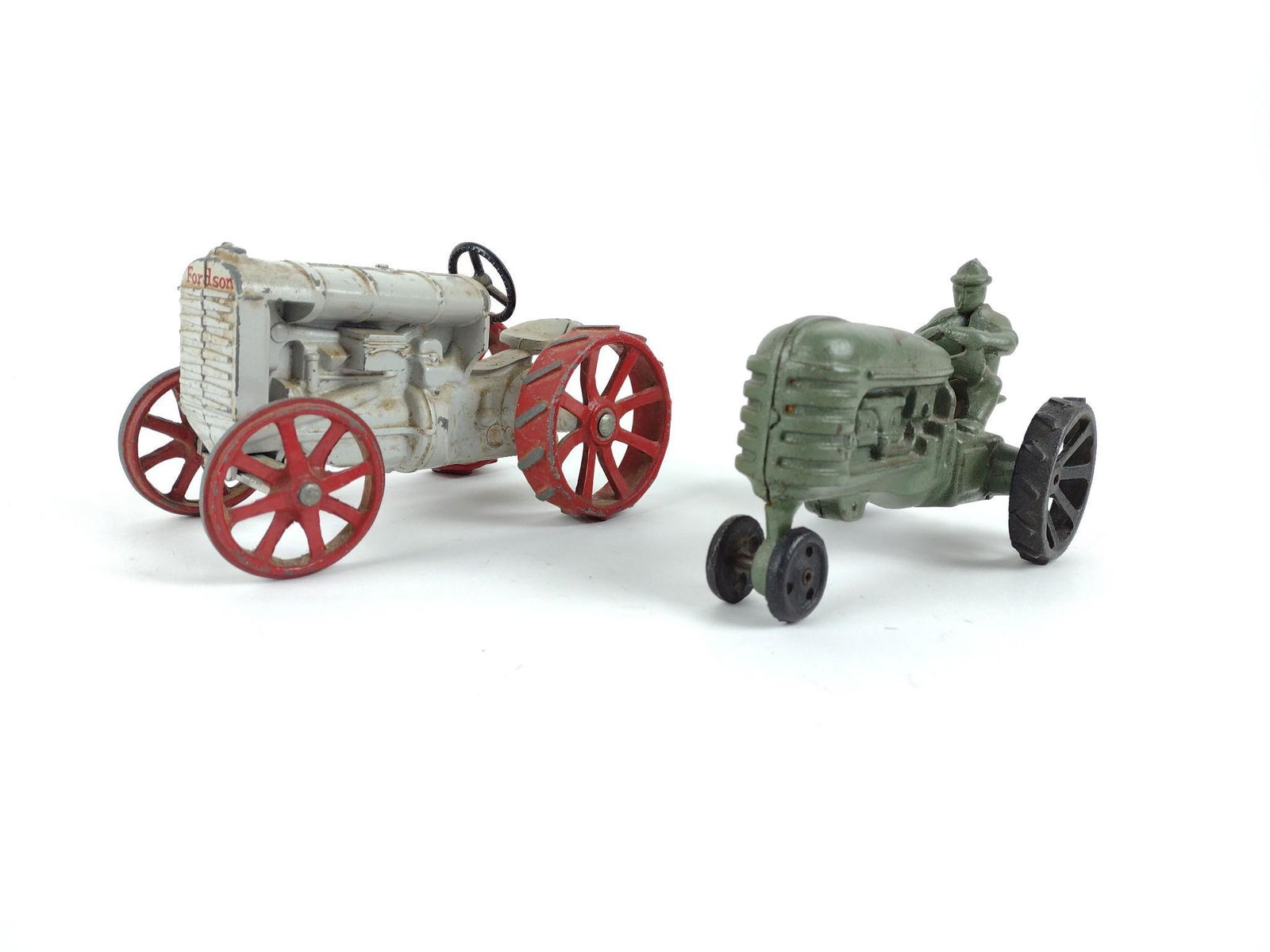2 Painted Cast Iron Tractors (1 of 5)