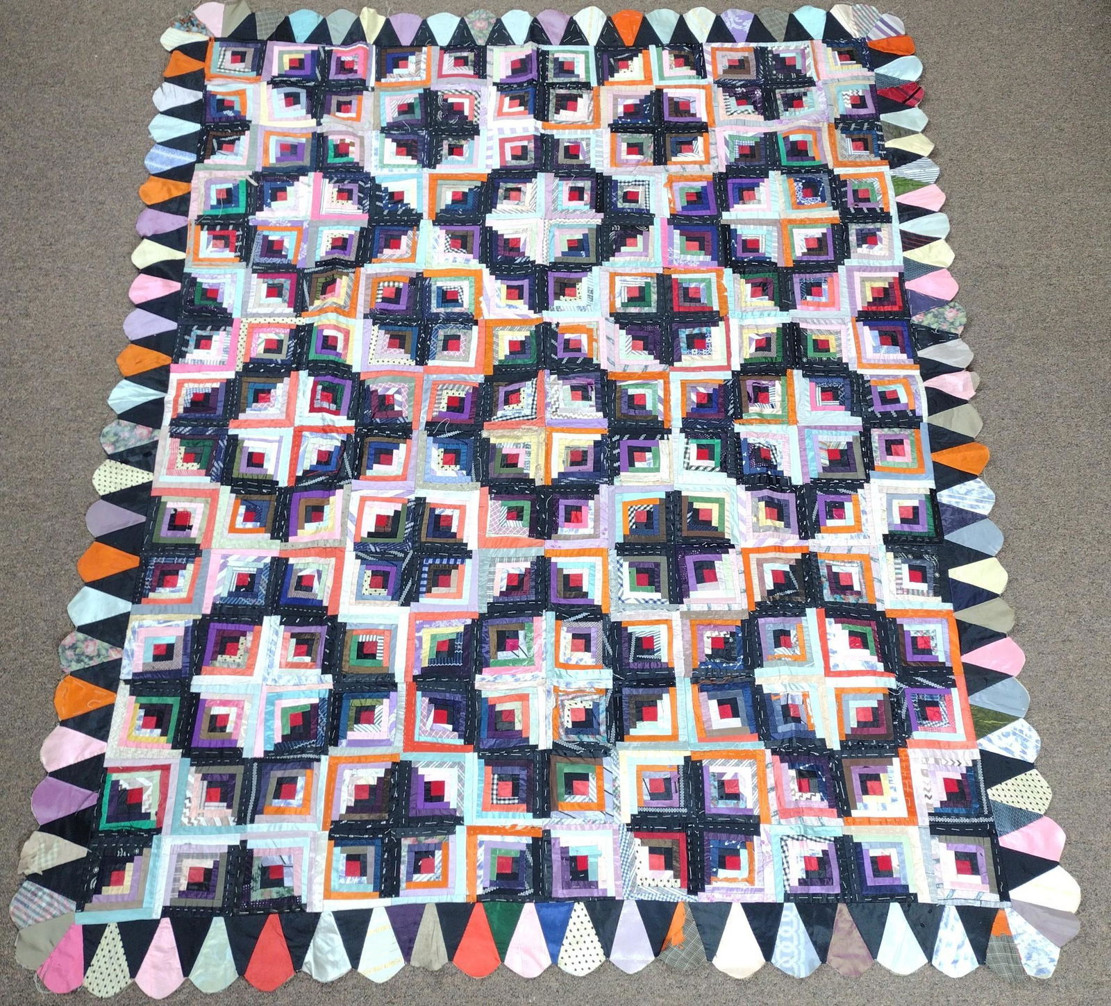 Vintage String Diamond Quilt Top (1 of 19)