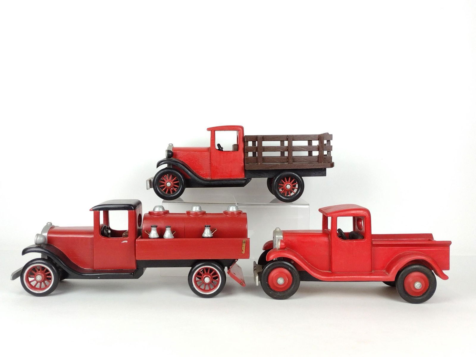 3 Vintage Toy Wood Trucks (1 of 6)