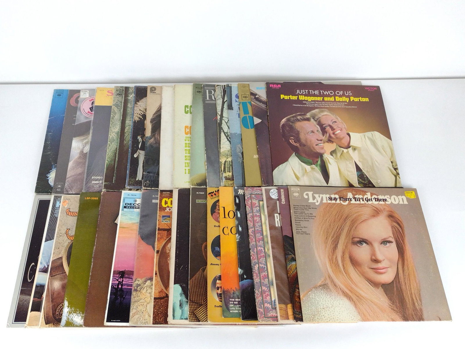 33 Country Records Incl Willie Nelson: Also includes Dolly Parton, Marty Robbins, and The Statler Brothers. DP. IMPORTANT: Before bidding, please read the terms and conditions. When you registered for the auction you agreed to these terms 