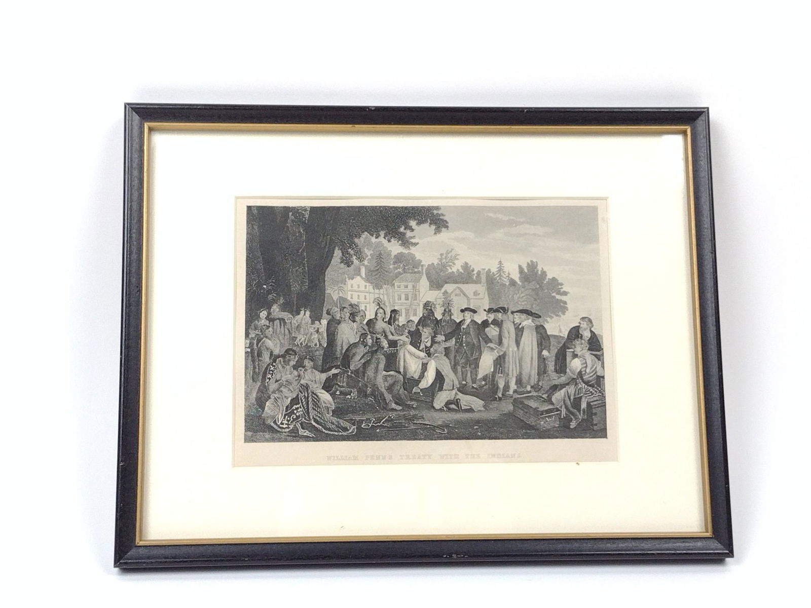 William Penns Treaty with the Indians Etching (1 of 2)