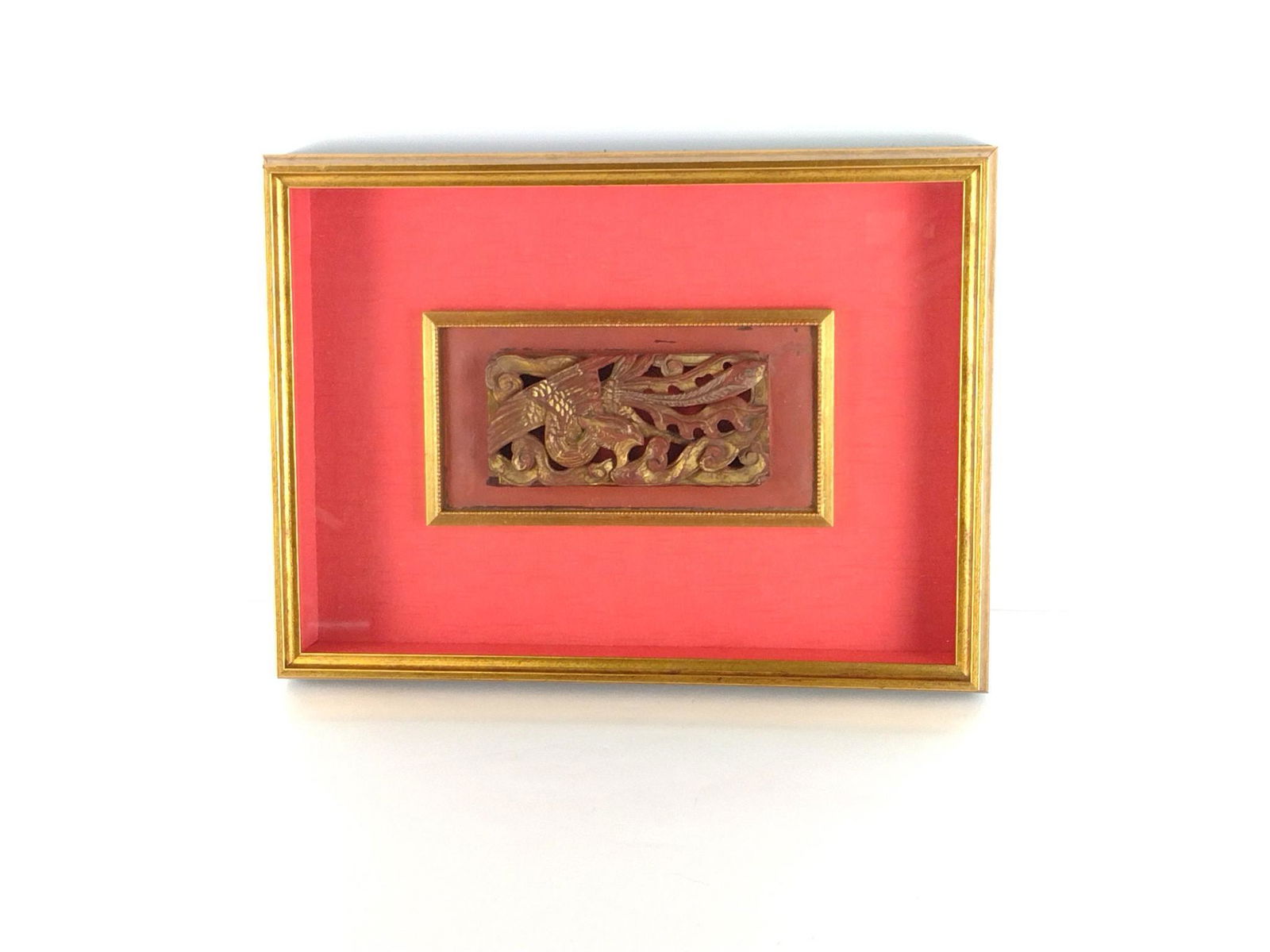 Asian Wood Carved Panel (1 of 3)