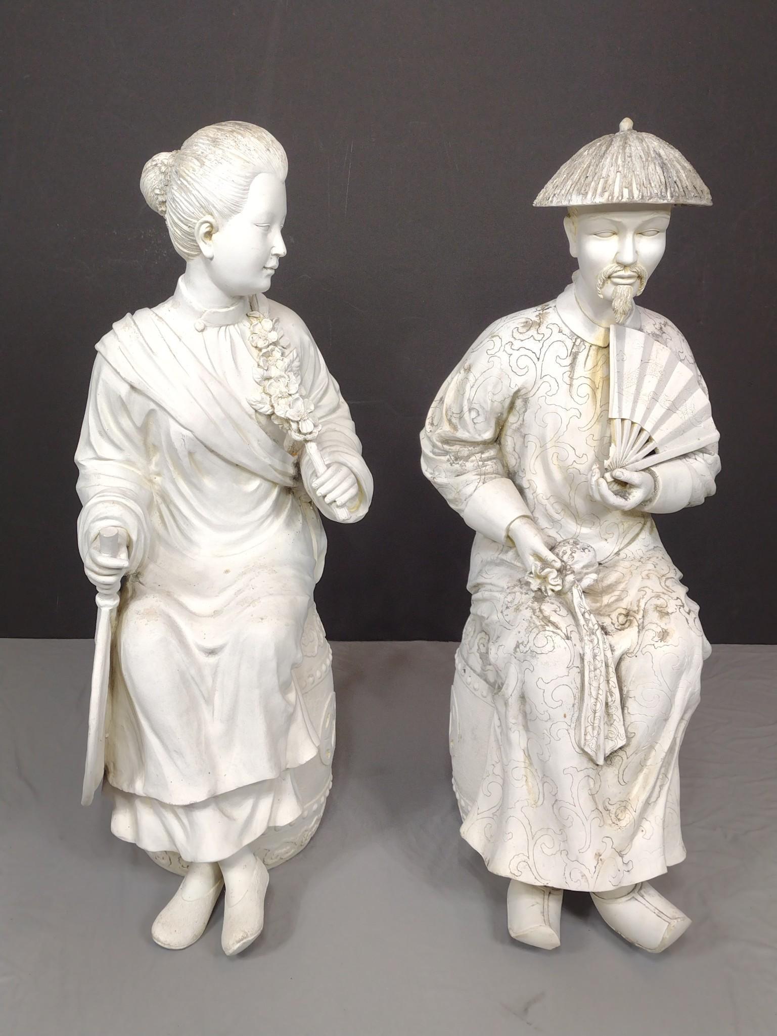 Pair of 31" Figural Statues (1 of 9)
