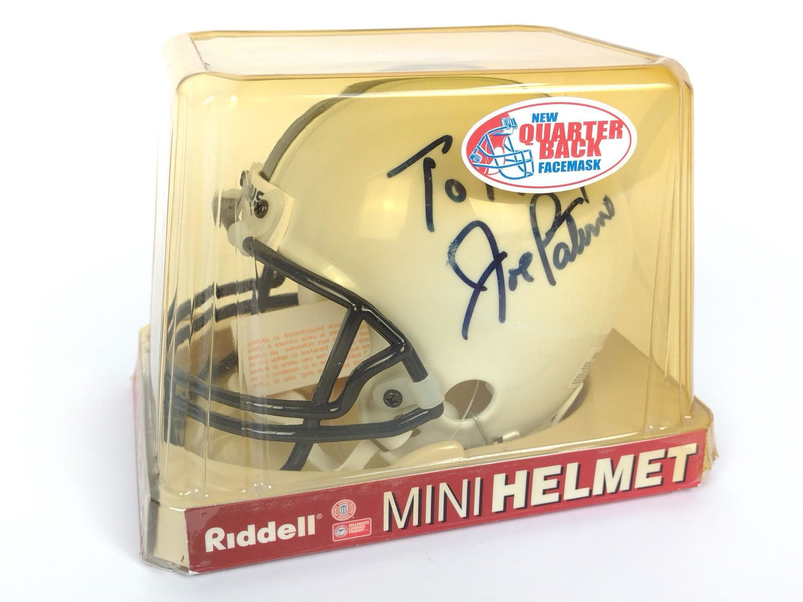 Joe Paterno Autographed Mini Helmet (1 of 4)