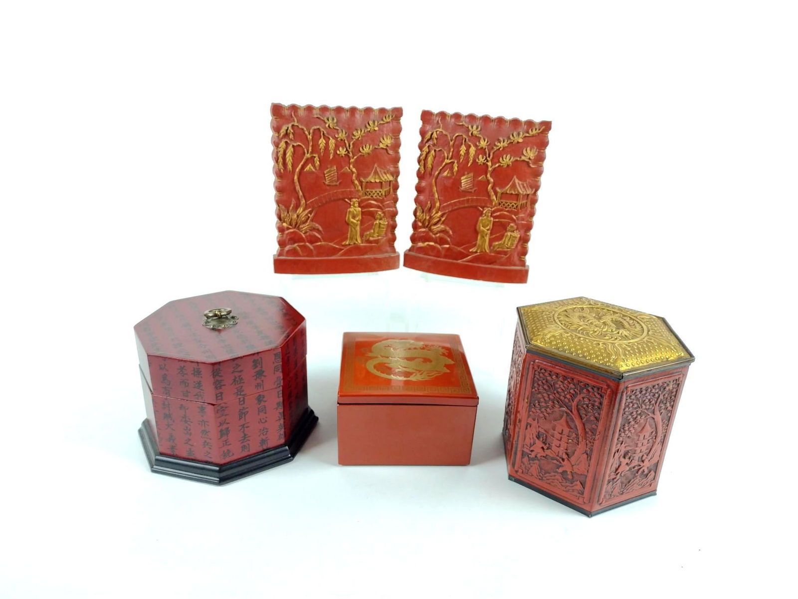 4 Asian Articles Incl Bookends (1 of 8)