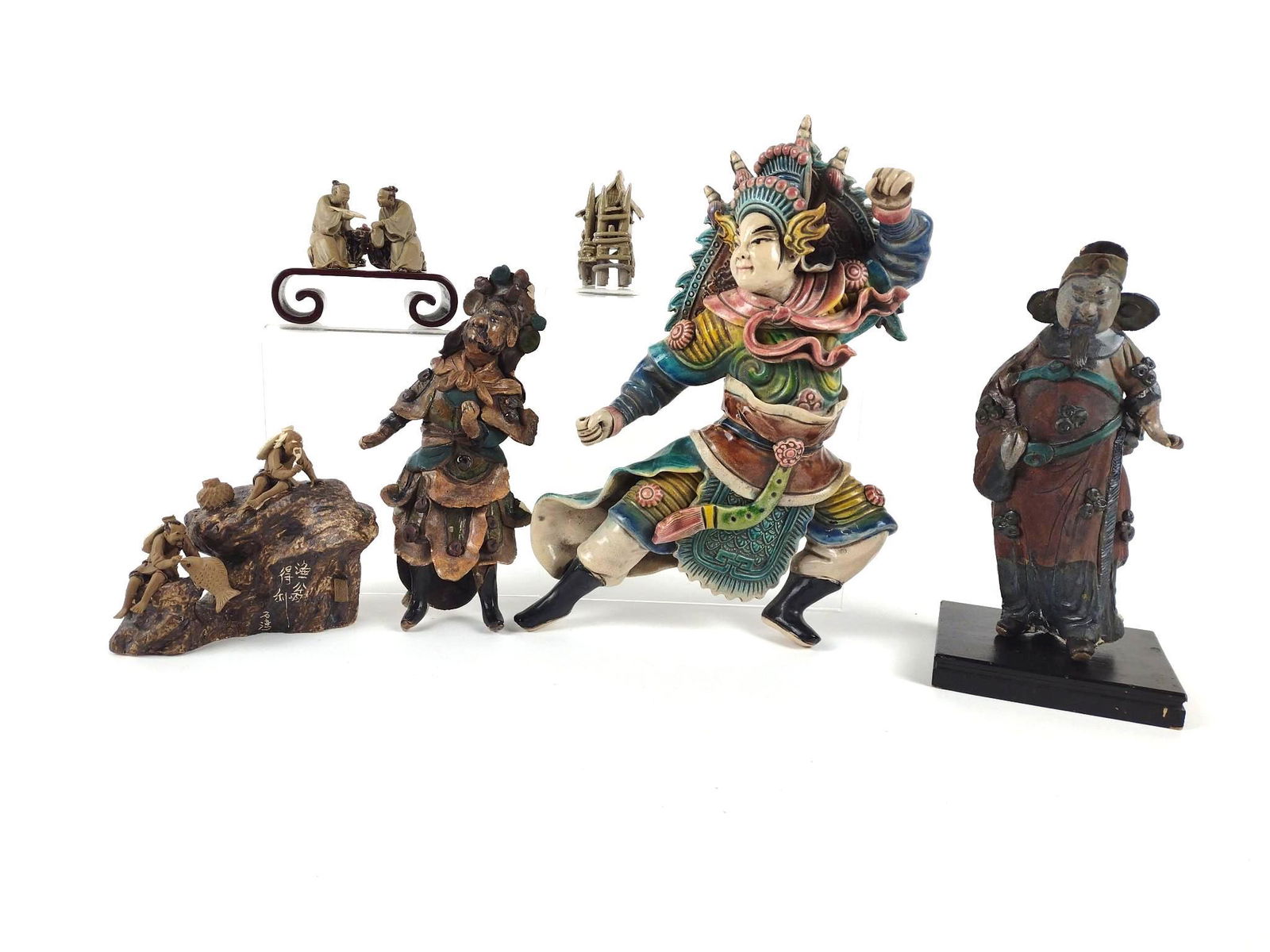 6 Asian Ceramic Figurines (1 of 8)