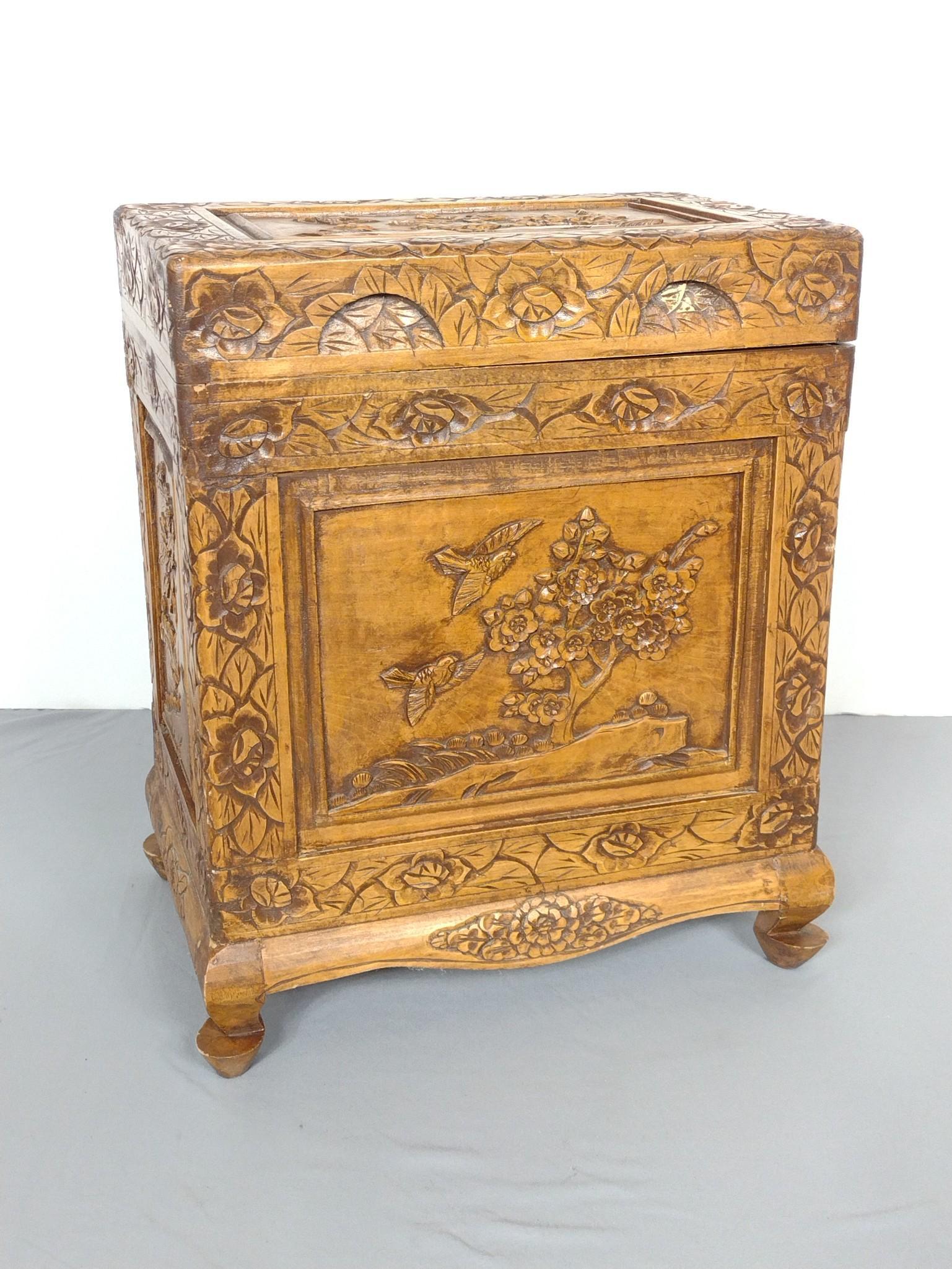 Carved Asian Chest (1 of 5)