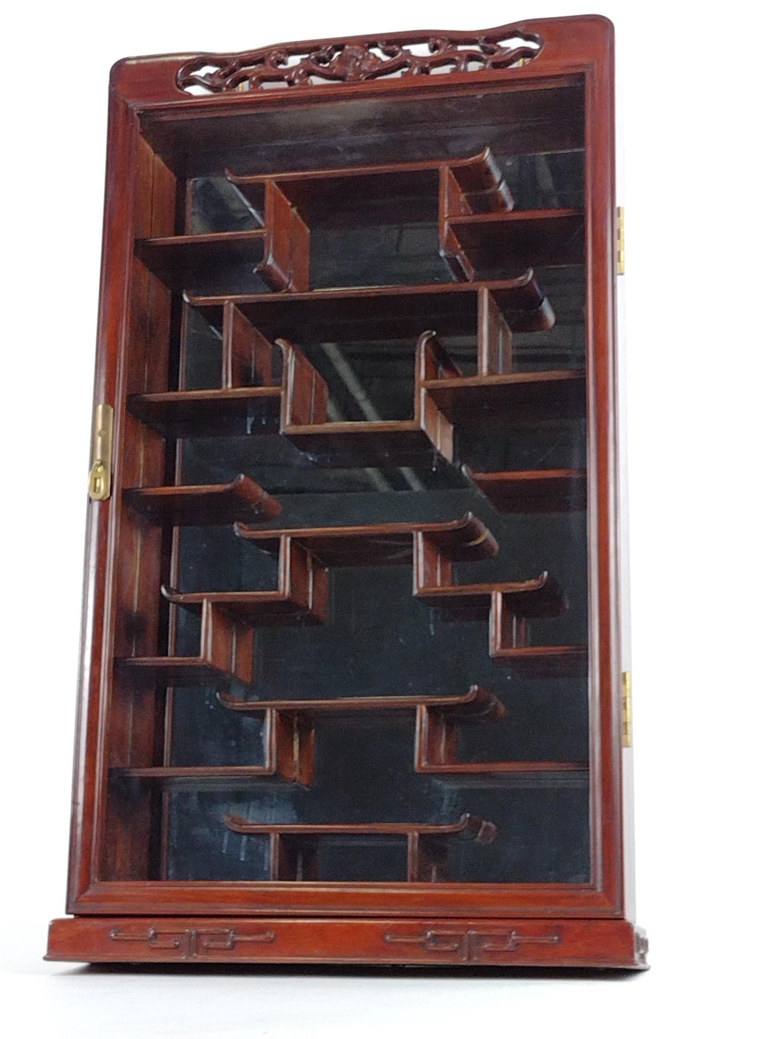 Asian Wall Curio Cabinet (1 of 3)