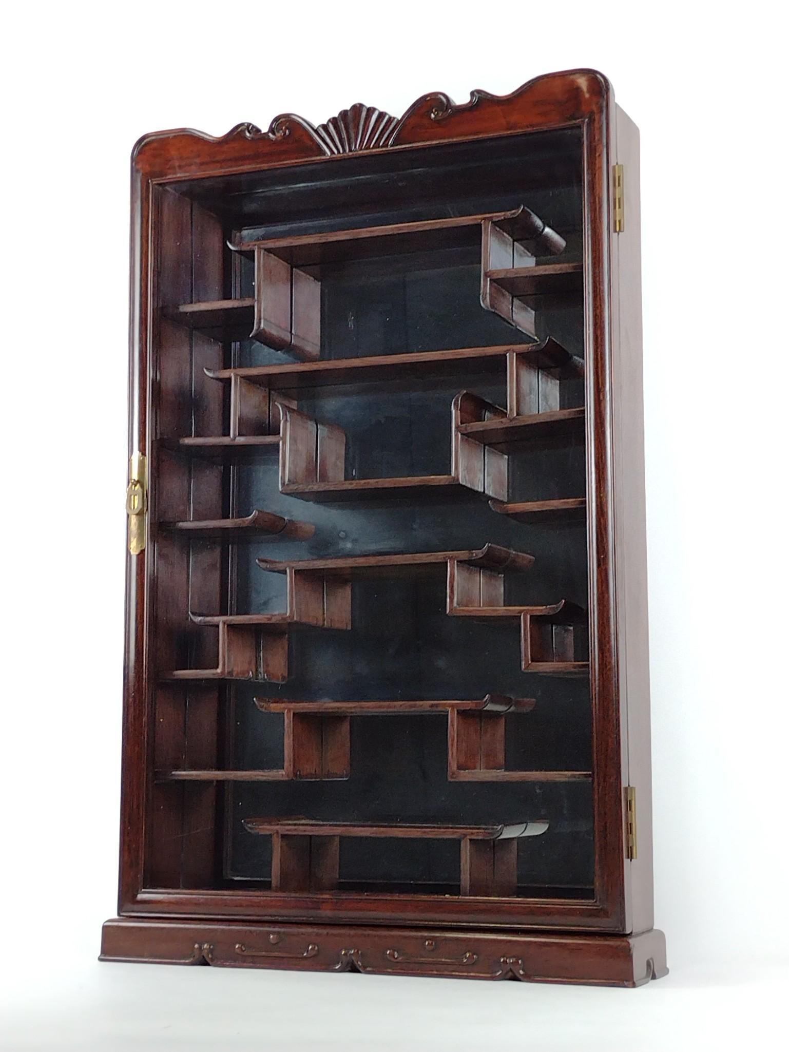 Asian Wall Curio Cabinet (1 of 4)