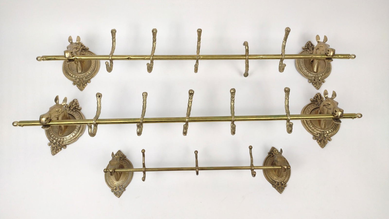 3 Equestrian Brass Coat Hangers (1 of 3)