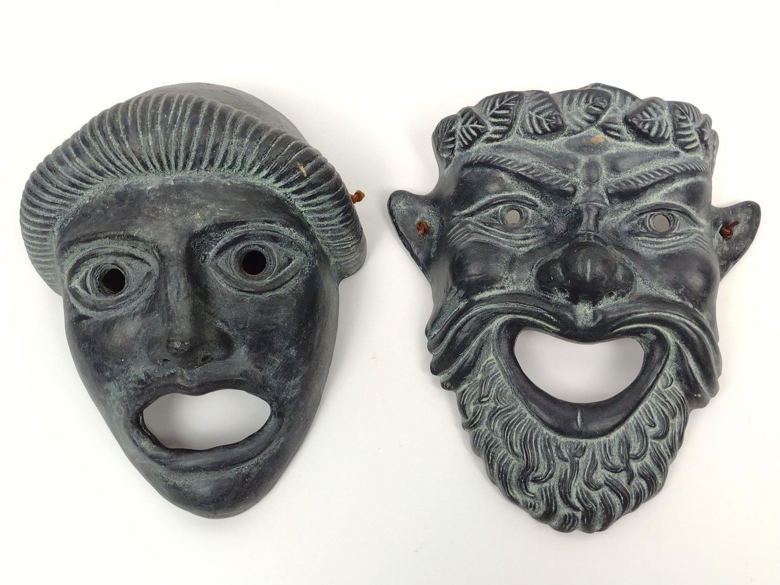 2 Greek Ceramic Masks (1 of 3)